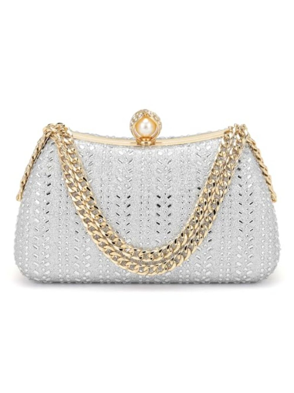 Satin Clutch Purse for Women Sparkly Sequin Evening Bag Formal Wedding Handbag